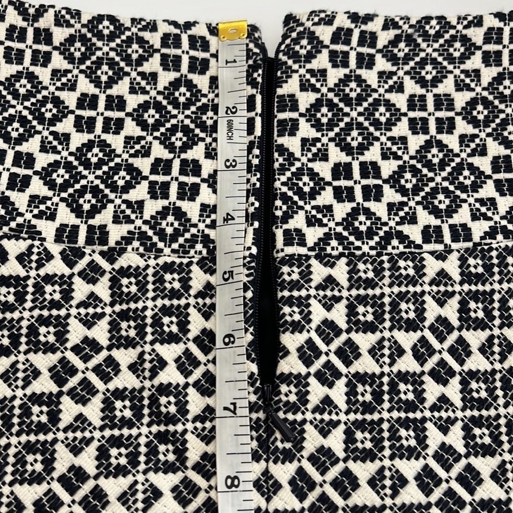 Tory Burch blue and ivory skirt style 51151324 A-line size 4 18” length - Picture 10 of 14